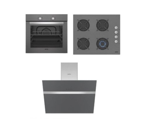 Simfer Silver Ankastre Cam Set (7352 Fırın 3537 Ocak 8613 Davlumbaz) 6 Programlı