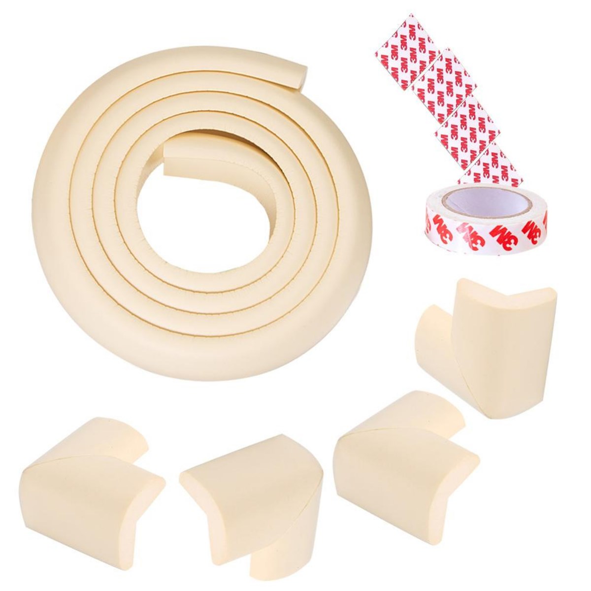 2 Metre Sarmal Krem Masa Kenar Koruyucu Şerit Masa Köşe 2 Metre Sarmal Krem Masa Kenar Koruyucu Şerit Masa Köşe